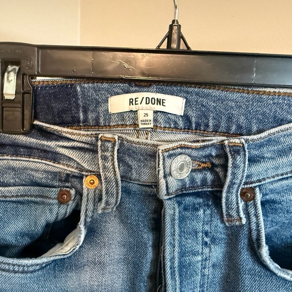 Re/Done Light Blue Straight Jeans - Picture 2 of 9